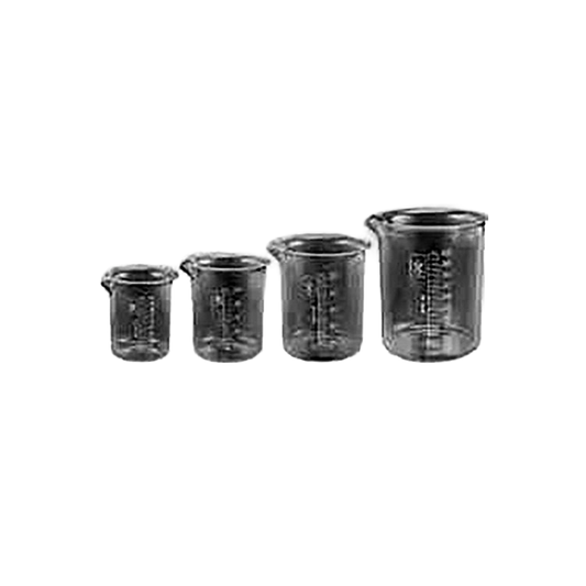 Polypropylene Graduated Beaker,"Set of four clear graduated beakers in assorted sizes"
