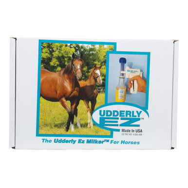 Udderly EZ Horse Milker,"Product box with horse photo and milking device image"