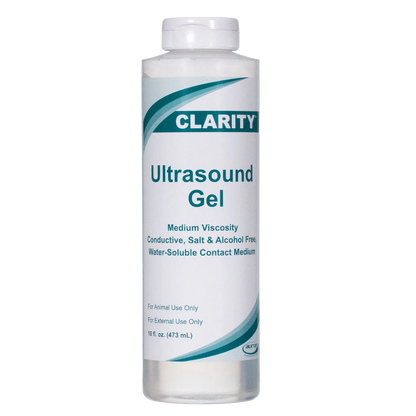 Ultrasound Gel,"Clear plastic squeeze bottle with white cap"
