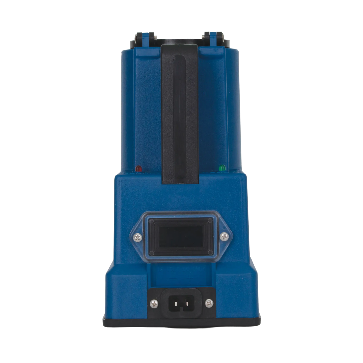 Digital Cito Thaw,"Blue device rear view with display window and power inlet"