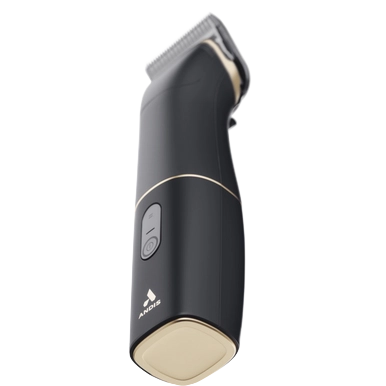 beSPOKE Cordless Clipper by Andis,"Black cordless clipper with gold accents, angled front view"