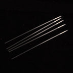 Straw, Radiated,"Five clear plastic straws with white cotton plugs"