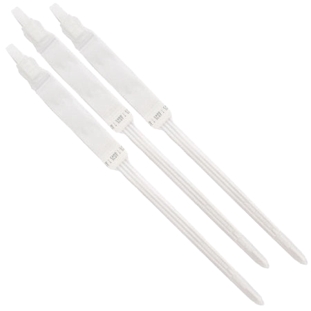 Plastic ID Collars,"Three clear tapered plastic collar strips"