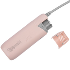 Mini Portable Neck Dryer by TZGroom,"Pink handheld dryer with cap removed and attached cord"