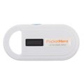 Pocket Hero™ ISO Microchip Scanner,"White handheld microchip scanner with display screen"