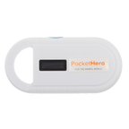 Pocket Hero™ ISO Microchip Scanner,"White handheld microchip scanner with display screen"