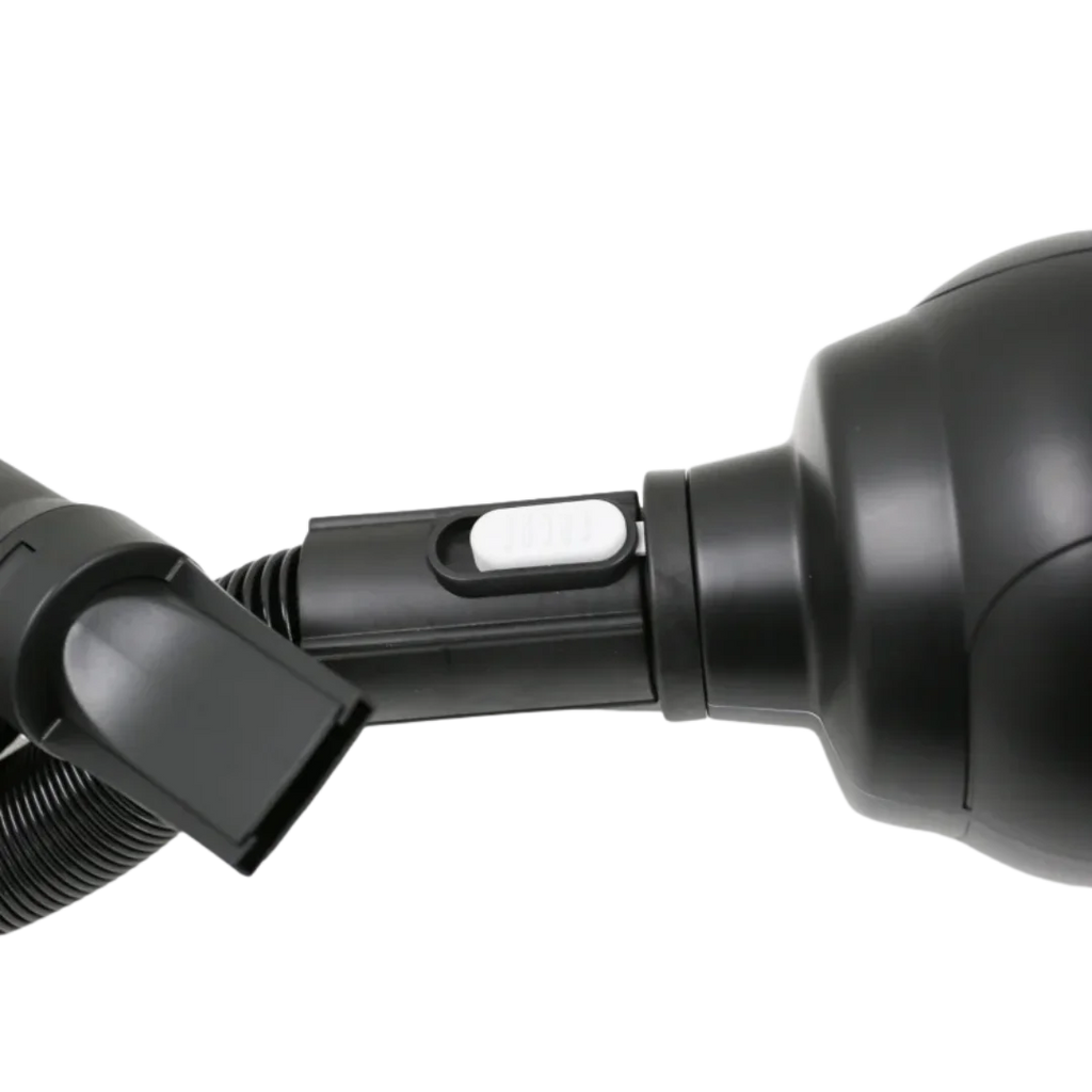 Duo-Sprint Dryer by Waggz,"Close-up of dryer nozzle with side switch"