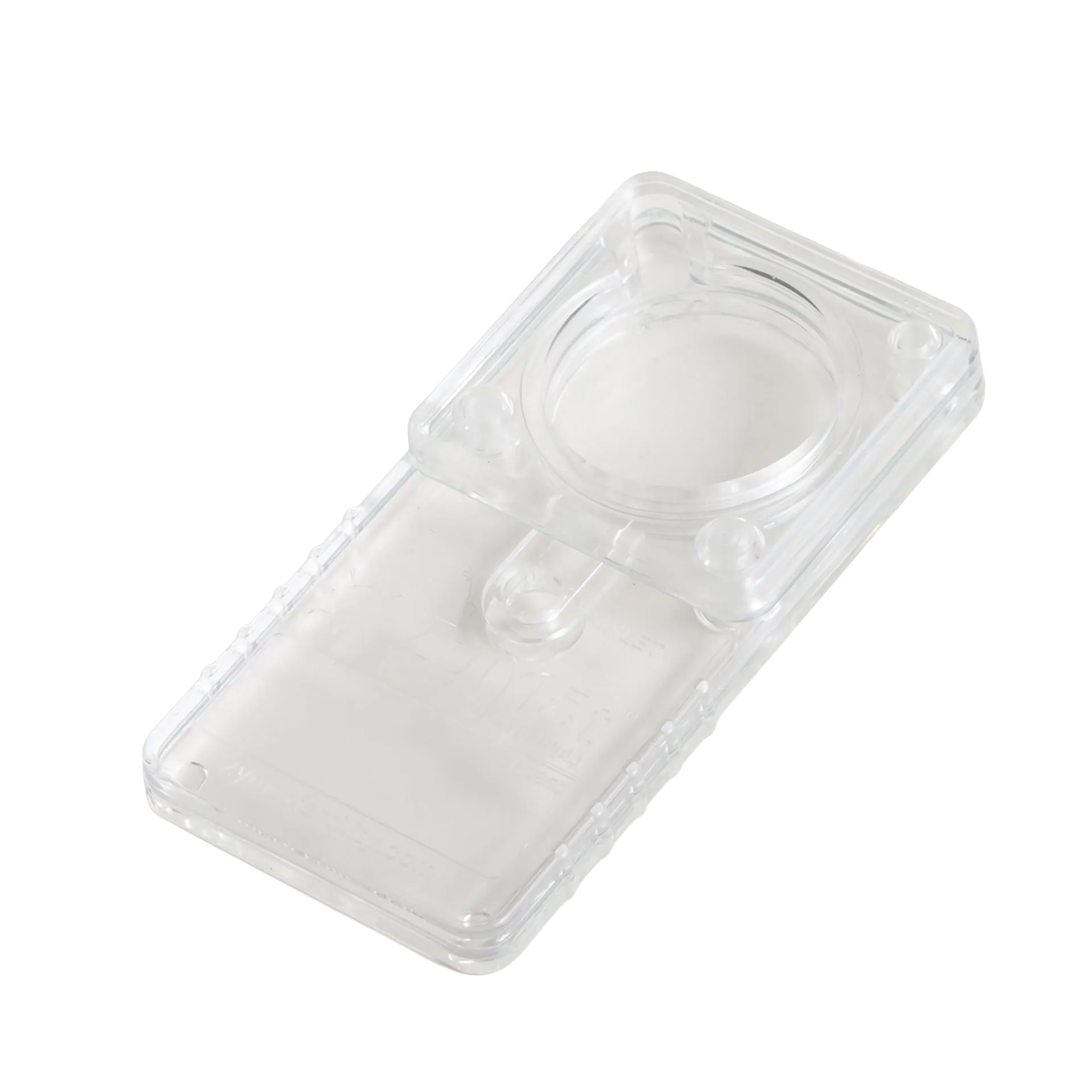VetMotl Sperm Separation Device,"Clear rectangular plastic device with circular chamber"