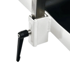 "52"" Dog Grooming 999 Electric Table without Drawer by Waggz","Close-up of table arm bracket with black adjustment handle"
