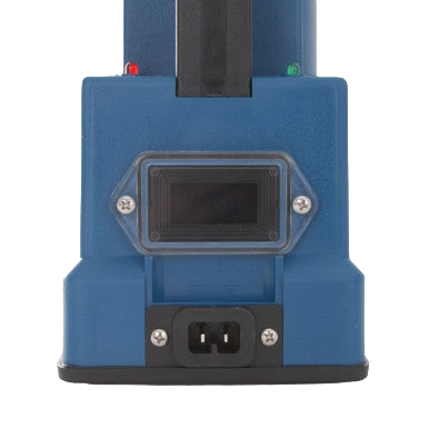 Digital Cito Thaw,"Front view of blue device with display and power inlet"