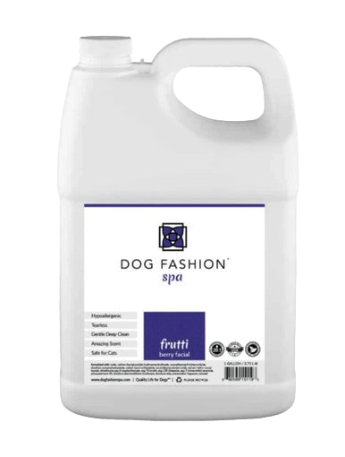Frutti Berry Facial Shampoo,"White gallon jug with handle and screw cap"