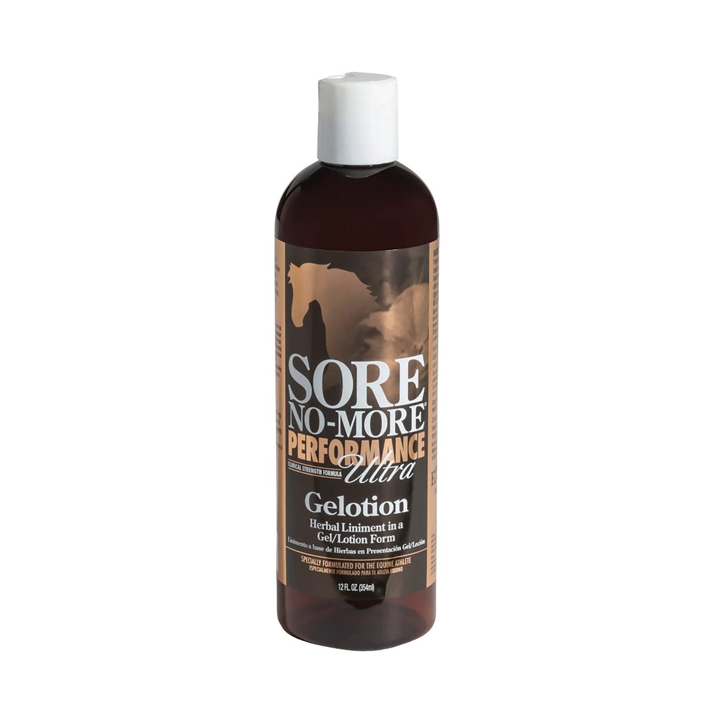 Sore No-More® Performance Ultra Gelotion,"Brown bottle with white cap and front label"