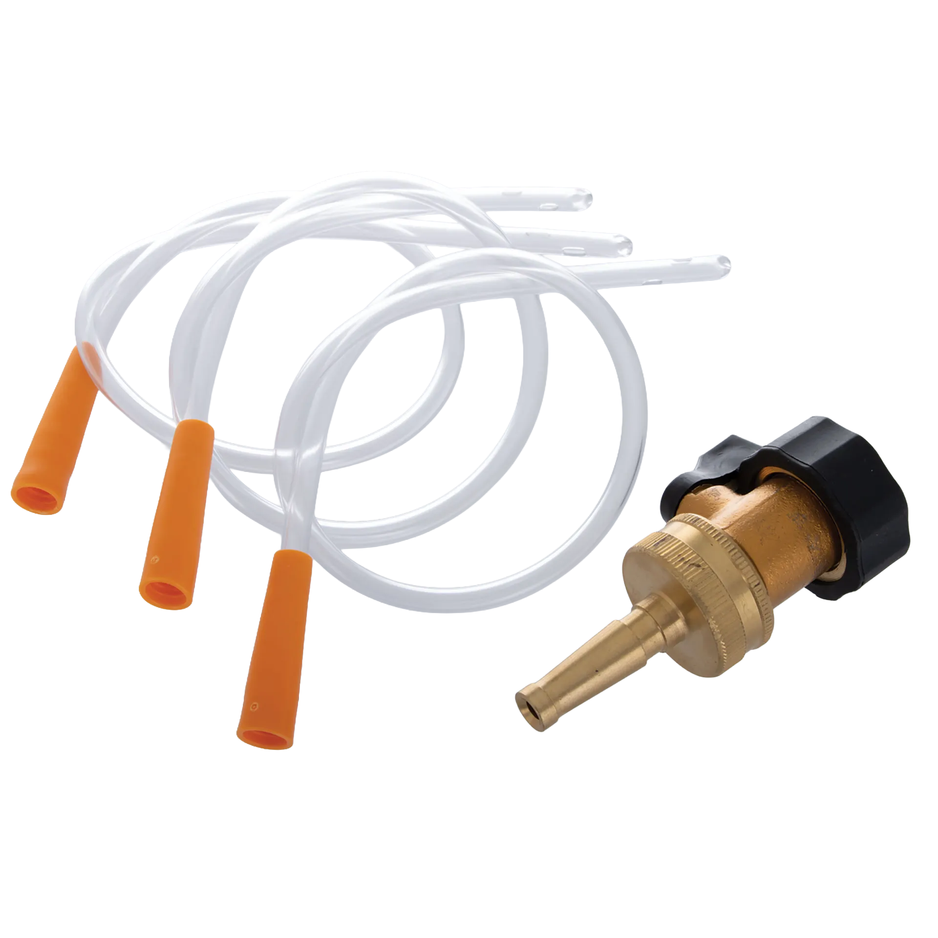 ARS Retained Placenta Kit,"Coiled clear tubes with orange caps and brass nozzle fitting"