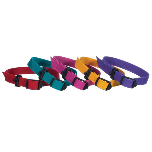 Breeder's Edge® ID Me™ Perfect Fit Collar,"Set of five adjustable fabric pet collars in assorted colors"