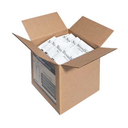Steadfast® Equine,"Open cardboard box with white packets inside"