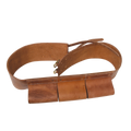 Bite Bar for phantom,"Brown leather belt with three attached pouches"