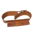 Bite Bar for phantom,"Brown leather belt with three attached pouches"