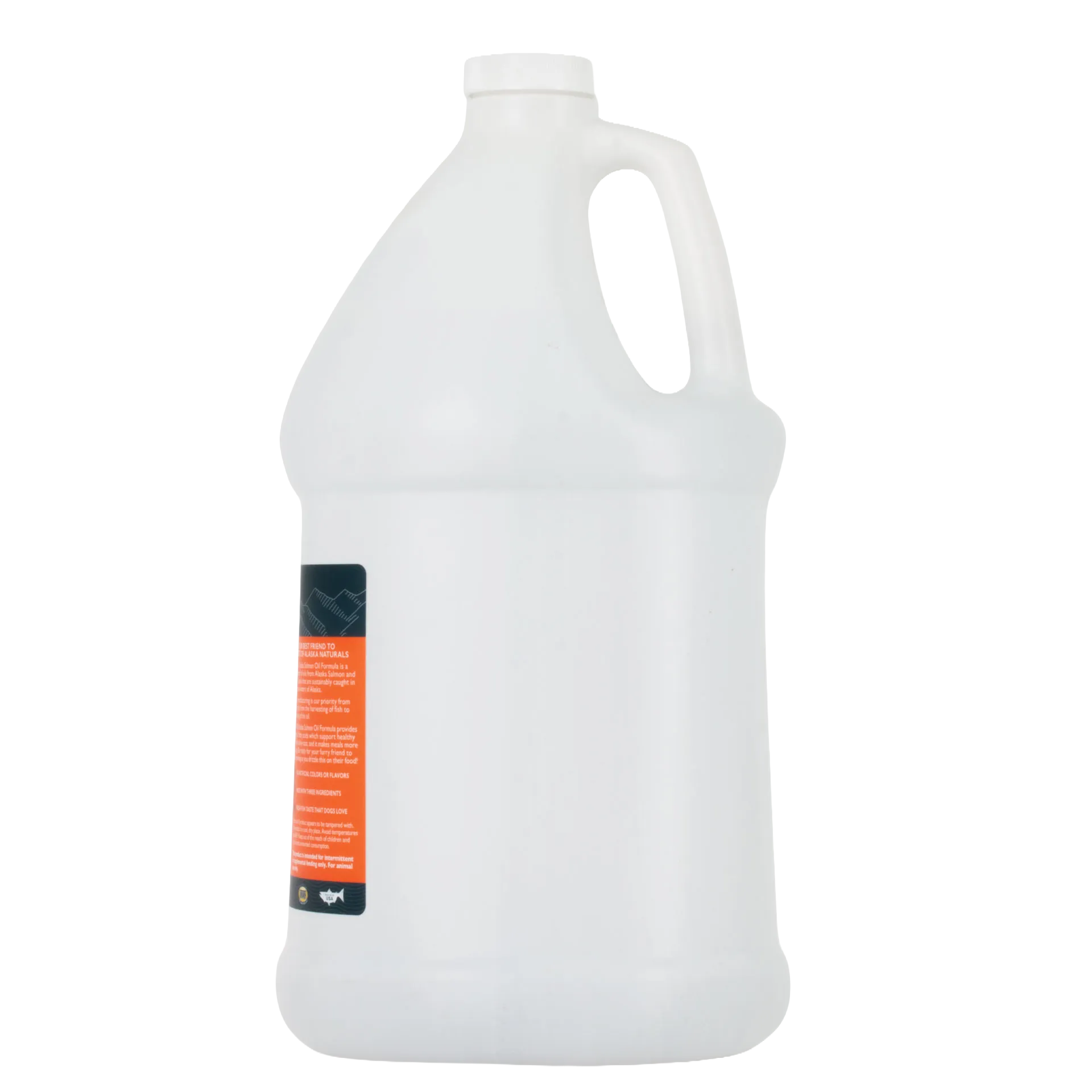 Alaska Naturals® Salmon Oil Formula,"Large white gallon jug with handle and side label"