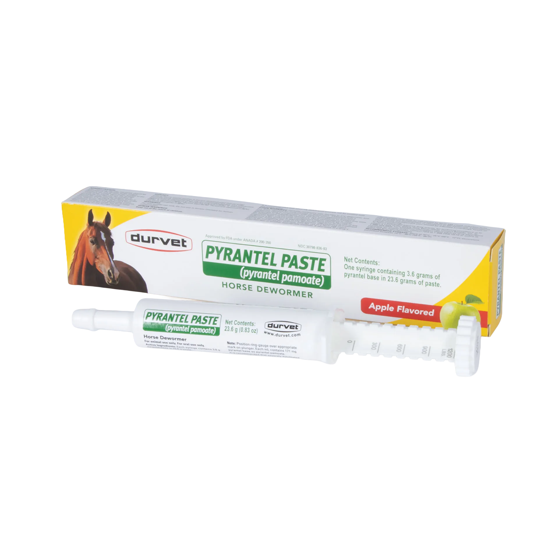 Durvet Pyrantel Paste Horse Dewormer,"Oral paste syringe with box packaging"