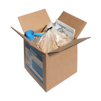 Assure®,"Open box with bagged powder, blue scoop, and insert"