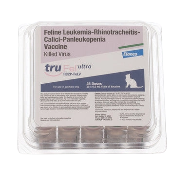 TruFel™ Ultra HC2P-FELV (Ultra Fel-O-Vax FVRCP+FELV),"Blister pack with labeled vaccine tray and five vials"
