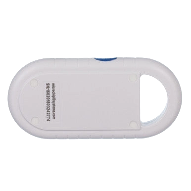 Pocket Hero™ ISO Microchip Scanner,"White handheld scanner with rounded body and finger loop"