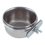 Coop Cups with Bolt Clamp,"Metal coop cup with side bolt clamp"