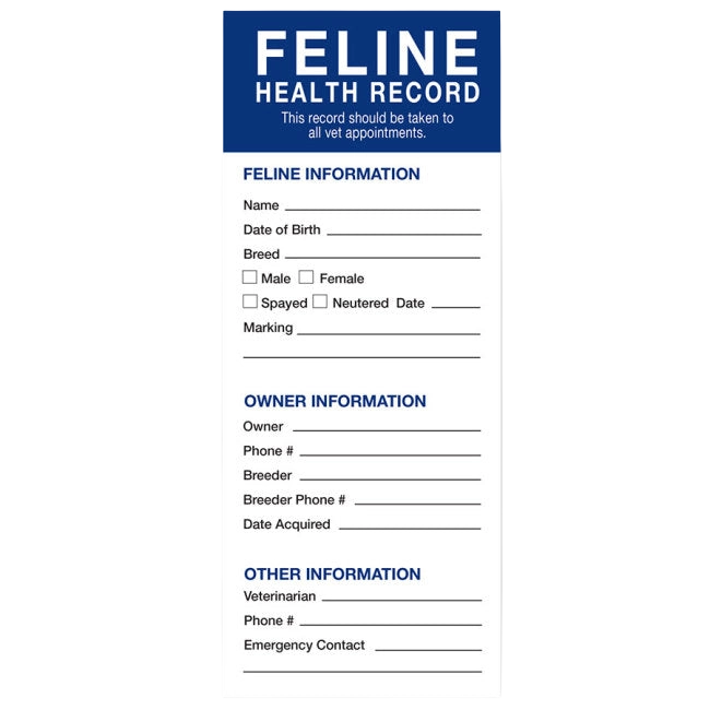 Revival Health Records for Dogs and Cats,"Pet health record booklet with fill-in form layout"