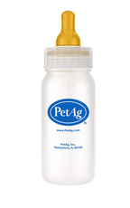 PetAg Nurser Bottle for Small Animals,"White nursing bottle with yellow nipple and cap"