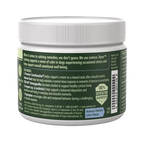 PetAg Dyne Soft Chews Calming Support and Stress Relief,"Plastic supplement jar with white lid, side label view"