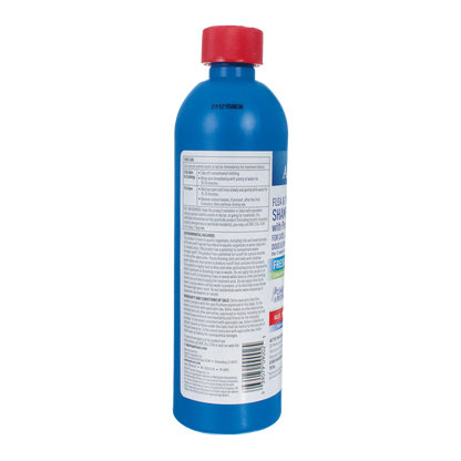Adams™ Plus Flea and Tick Shampoo with Precor®,"Back view of blue bottle with red cap and label"