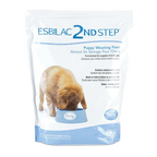 Esbilac® 2nd Step™ Puppy and Kitten Weaning Food,"Resealable pouch with puppy eating from a bowl"