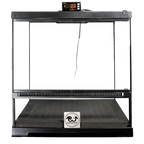 Puppywarmer® Puppy Incubator,"Black open-front incubator with digital display"