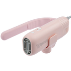 Mini Portable Neck Dryer by TZGroom,"Pink handheld dryer with curved handle and front vent"