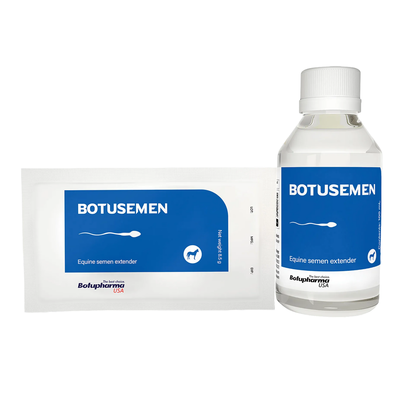BotuSemen Standard,"Bottle and sealed pouch with blue labels"