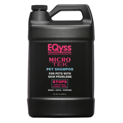 Micro-Tek Pet Shampoo,"Black gallon jug with handle and front label"