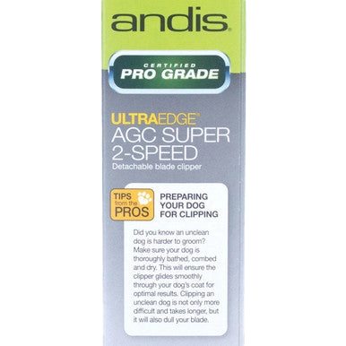 Andis® UltraEdge® Pro Clip AGC Super 2 Animal Clipper,"Retail product box front view"