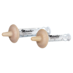 The Miracle Nipple® for Puppies,"Two syringes with beige puppy nursing nipples"
