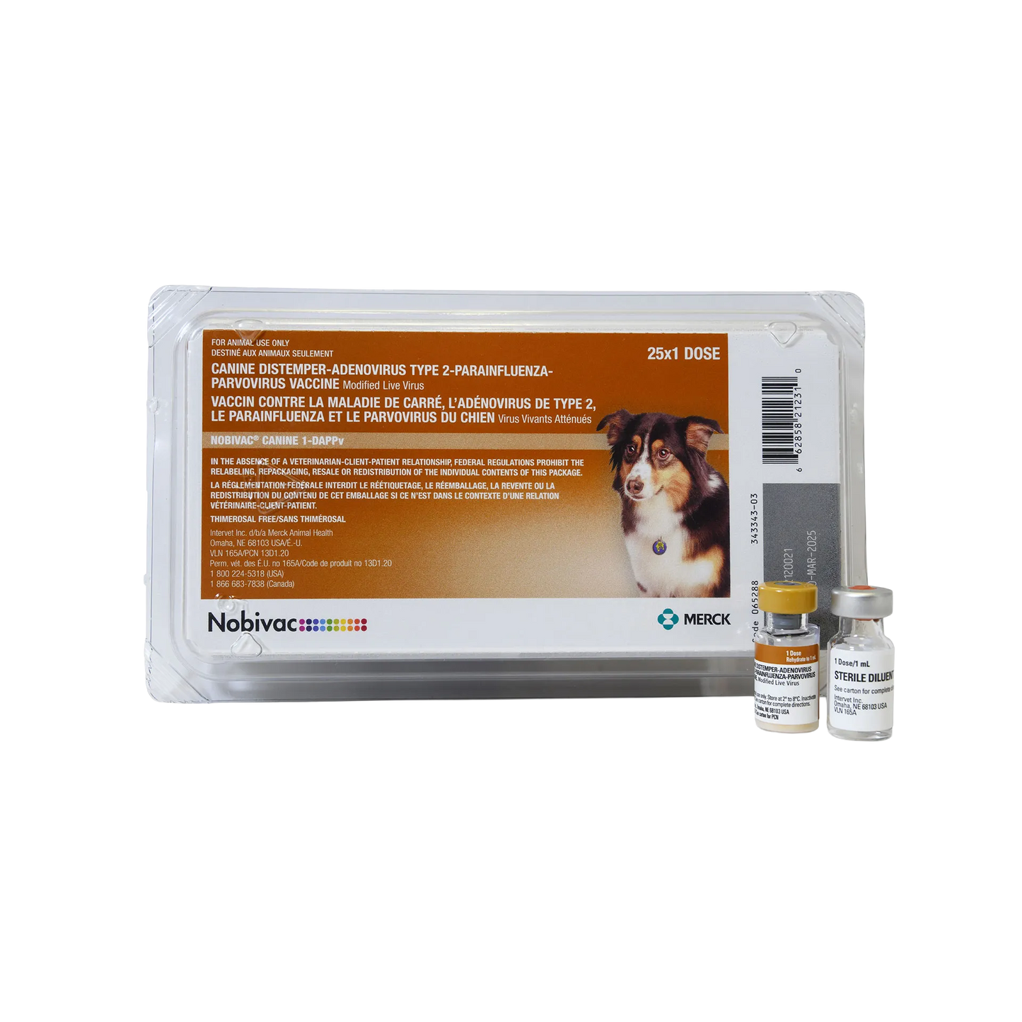 Deluxe Puppy Vaccination and Microchip Bundle,"Plastic vaccine tray with two small vials in front"