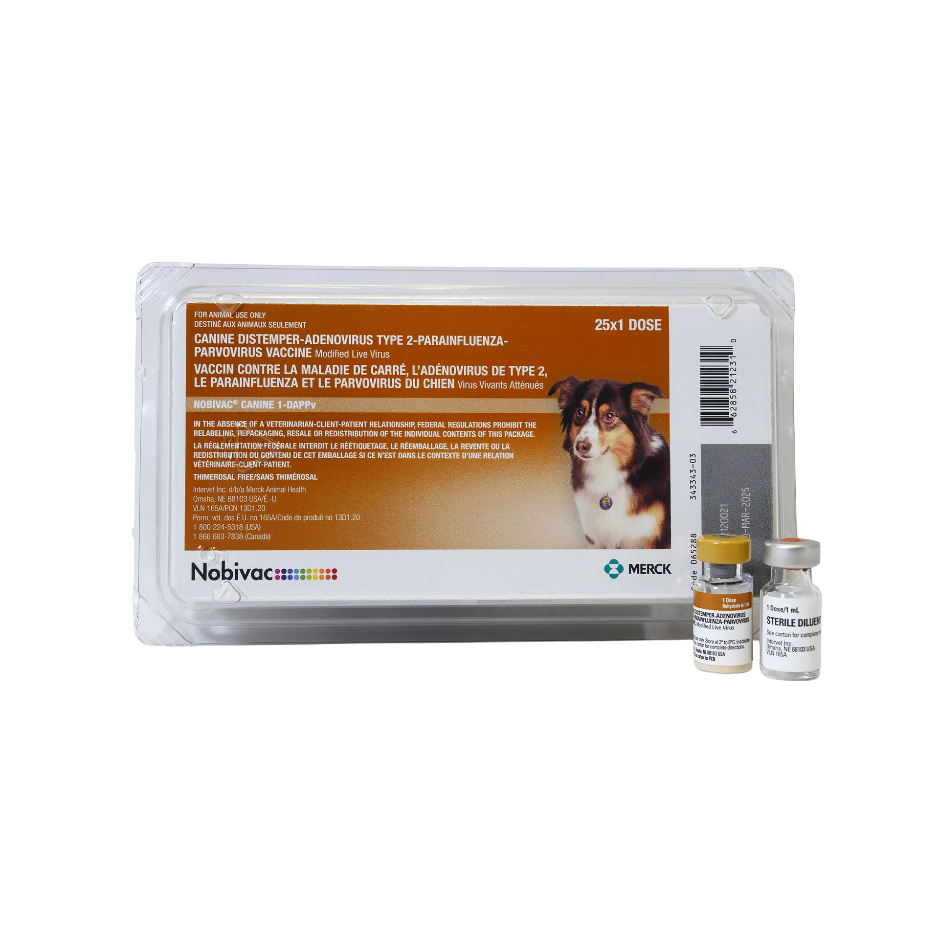 Deluxe Puppy Vaccination and Microchip Bundle,"Plastic vaccine tray with two small vials in front"