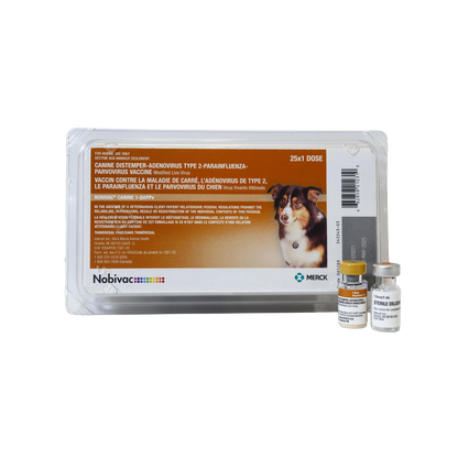 Deluxe Puppy Vaccination and Microchip Bundle,"Plastic vaccine tray with two small vials in front"