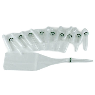 Canine Collection Cones with Vials,"Clear collection cones with attached vials in plastic sleeve"