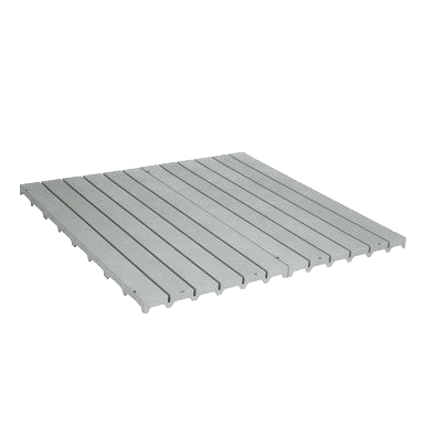 Kennel Deck®,"Gray slatted deck panel"