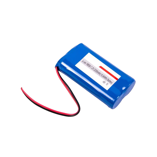 Flexineb® Battery and Charger System,"Blue battery pack with red and black lead wires"