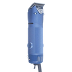 Oster® Turbo A5® 2-Speed Clippers,"Blue electric clipper with metal blade"