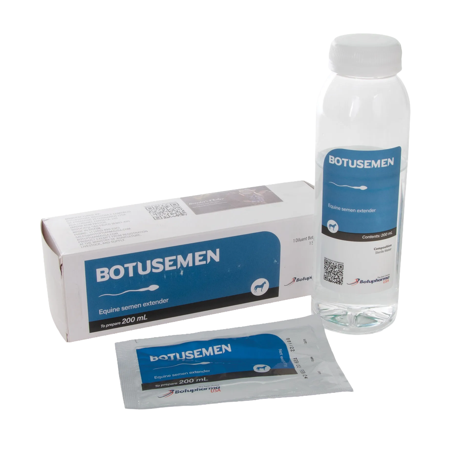 BotuSemen Standard,"Clear bottle with white cap, box, and foil packet"