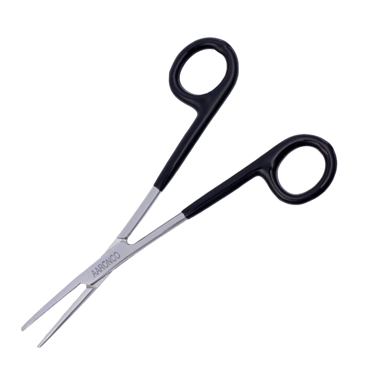 "Aaronco 5.5"" Hairmostat Ear Hair Puller and Tick Remover","Metal hemostat tool with black finger loop handles"