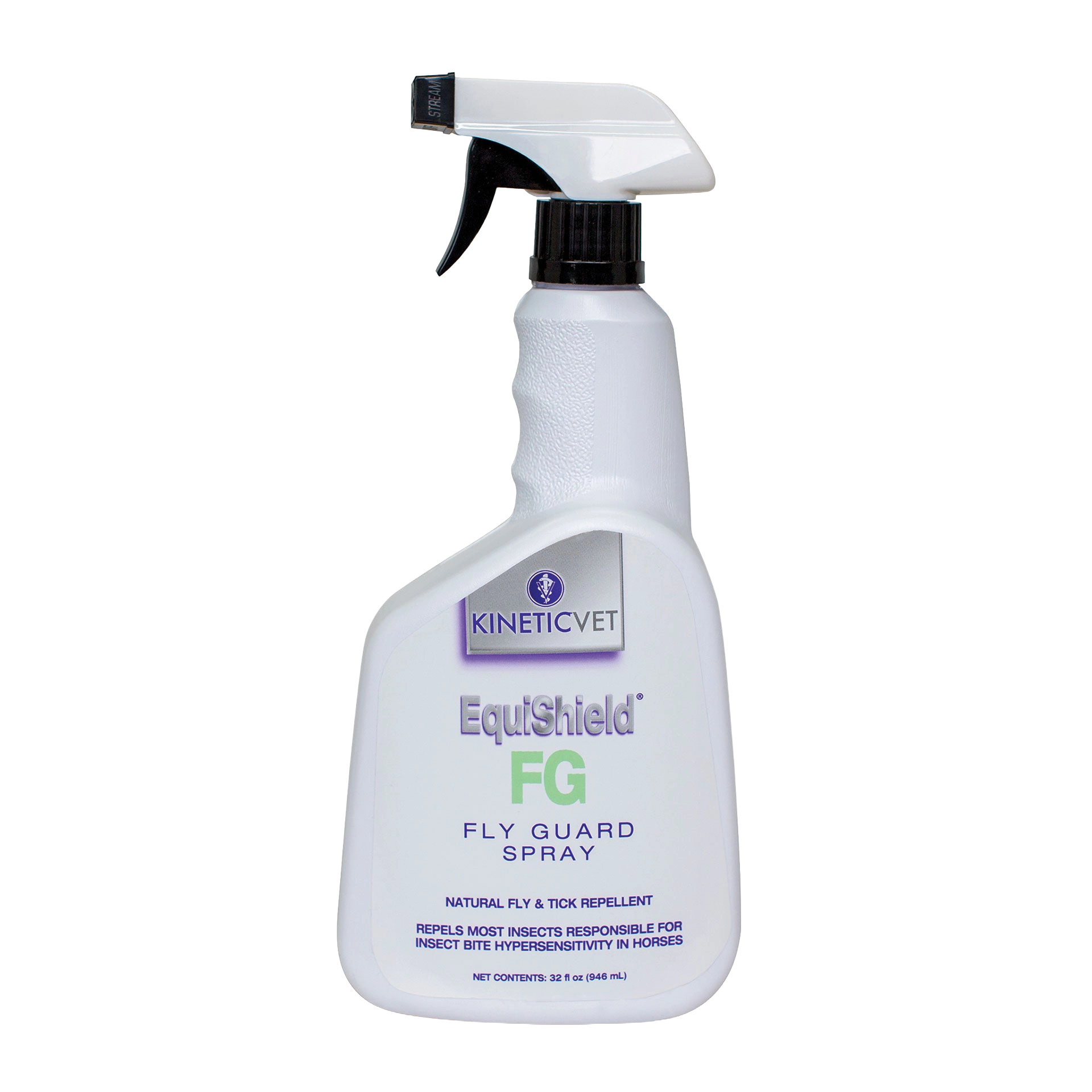EquiShield® FG (Fly Guard),"White spray bottle with black trigger sprayer"