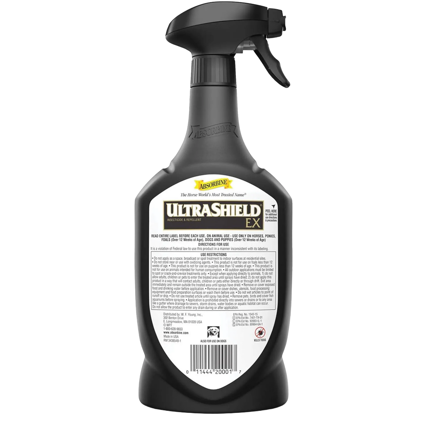 UltraShield® EX Insecticide & Repellent,"Black trigger spray bottle with front label"