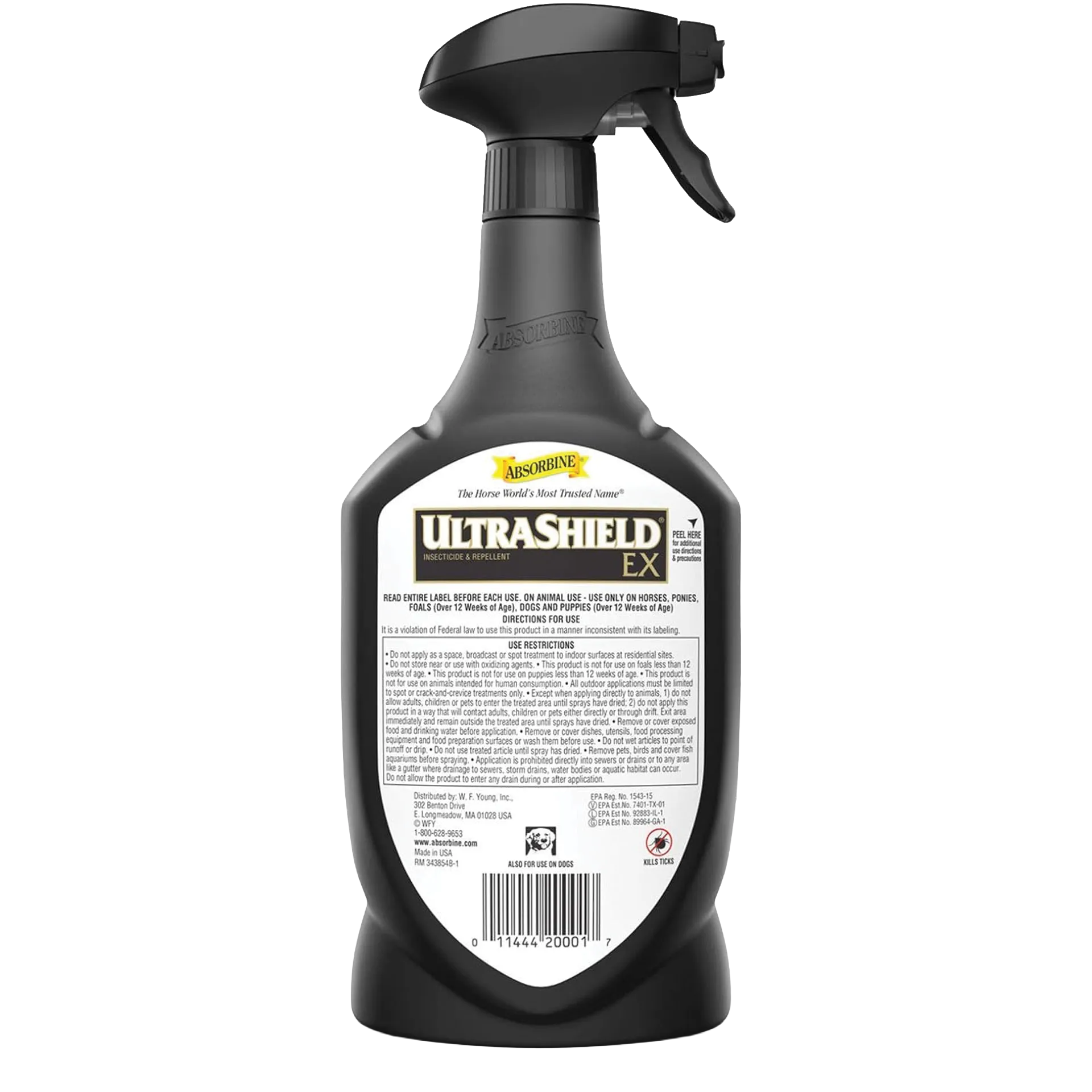 UltraShield® EX Insecticide & Repellent,"Black trigger spray bottle with front label"